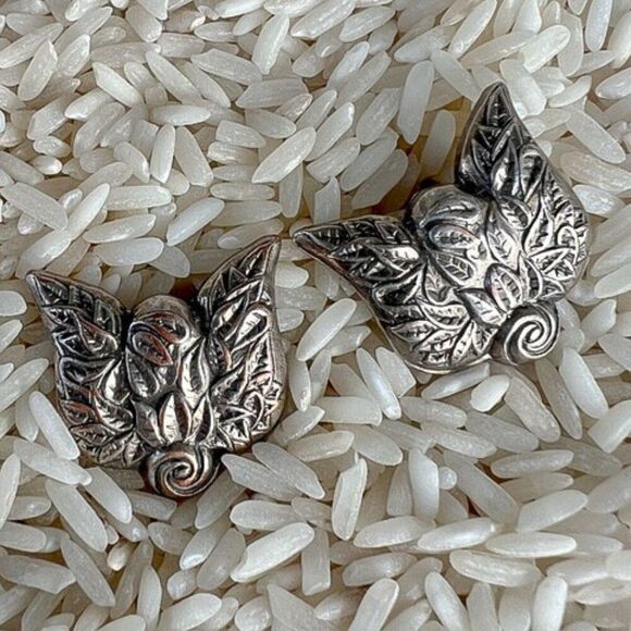 Vintage Antique Art Nouveau Unique Eagle Earrings Screw Back - Picture 7 of 8
